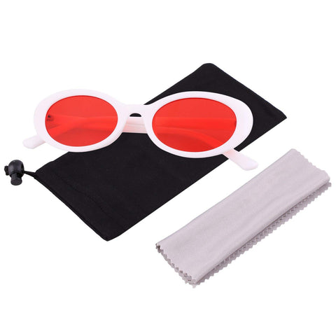 Bold Retro Thick Frame Clout Goggles Oval Mod Lens Candy Eye Sunglass