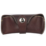 Unisex Handmade Vegetable Tanned Leather Hard Eyeglass Case Sunglasses Holder