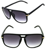 Men's Hip Hop 80's Vintage Sunglasses Grandmaster Retro Hip Hop Aviator Matte Rubber Frame 80's