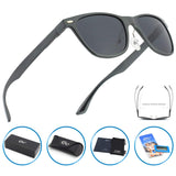 Classic Eyewear 80's Retro Large Horn Rimmed Style UV400 Polarized Sunglasses