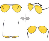 Men Classic Aviator polarized Sunglasses UV Protection Night Vision Driving Sun Glasses