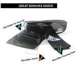 Fit Over Polarized Sunglasses Flip Up Driving Glasses Wear Over Glasses Plus Car Clip Holder