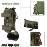 SR Eyeglasses Case, 1000D Nylon Eyeglasses Hard Case Tactical Molle Sunglasses Carrying Case with Clip