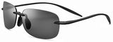 Maui TR90 Rimless Polarized Sunglasses for Men with Square Mirror Nylon Lens 736