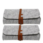2PCS Felt Eyeglass Sunglasses Case,Sunglasses Pouch