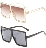 Square Oversized Flat Top Sunglasses for Women and Men