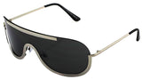 Elite OVERSIZED Sunglasses XX Large SHIELD Half Face Large Size Black Gold Sun Glasses