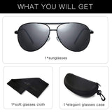 Mens polarized sunglasses Oval Aviator Polarized UV400 Sunglasses Black Blue