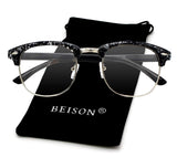Womens Mens Horned Rim Wayfarer Glasses Frame Nerd Eyeglasses