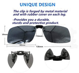 Polarized Clip-on Flip up Metal Clip Sunglasses Unbreakable Driving Fishing Cycling