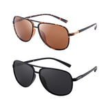Retro Polarized Aviator Sunglasses Mirror Lightweight Eyeglasses for Men Women