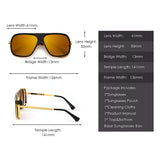 Flat Top Mirrored Designer Sunglasses Square Clear Lenses Metal Shades Men Women