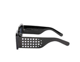 Fashionable rectangle sunglasses for women with pearls