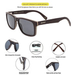 Wood Sunglasses Wayfarer Sunglasses with Polarized Lens