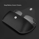 Eyeglass Case, Portable PU Leather Eye Glasses Carrying Case Hard Case Pouch Protector for Men & Women