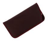 Faux Leather Eyeglass Slip Case In Navy, Gray, Black, Burgundy, And Hunter Green