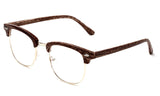 Newbee Fashion - Clubmaster Oval Stylish Retro Vintage Semi-Rimless Floral Classic Half Frame Clear Glasses Frames