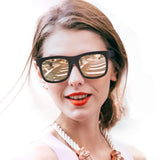 Fashion Oversized Mirrored Polarized Sunglasses with UV 400 Protection