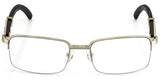 Elite WOOD Art Nouveau VINTAGE Semi Rimless Style Gangster RICH Frame EyeGlasses