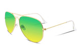 Retro Aviator Sunglasses Gradient Lens Men Women Brand Sunglasses B1100