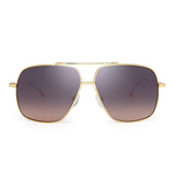 Oversize Aviator Sunglasses Gradient Clear Lens Pilot Metal Eyeglasses Men Women