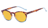 Quality Blue Light Blocking Glasses With Retro Oval Round Frame 0.0 Magnification - Digital Eye Strain Protection