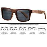 Real Wood Sunglasses Square Men Women Polarized Sports Fishing Driving