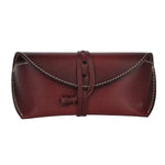 Unisex Handmade Vegetable Tanned Leather Hard Eyeglass Case Sunglasses Holder