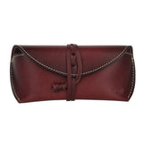 Unisex Handmade Vegetable Tanned Leather Hard Eyeglass Case Sunglasses Holder