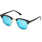 - Classic Half Frame Polarized Semi-Rimless Rimmed Sunglasses