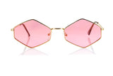 FBL Minimalist Diamond Hexagonal Sunglasses Smoke Pop Color Tinted A112
