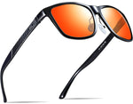 Men's Retro Driving Polarized Wayfarer Sunglasses Al-Mg Metal Frame Ultra Light