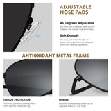 Aviator Sunglasses for Mens Womens Mirrored Sun Glasses Shades with Uv400
