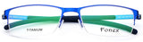 Square Prescription Optical Semi Rimless Glasses Frames with Titanium Alloy 981