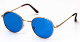 Small Round Vintage Retro Mirror Lenses Classic Sunglasses for Men and Women