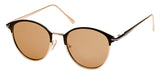 Men Women Round Sunglasses, Two Tone Frame, UV400 Protection, Light Weight