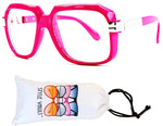 A172-vp Retro Nerd Rectangular Square Aviator Turbo Glasses Eyeglasses