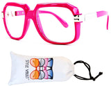 A172-vp Retro Nerd Rectangular Square Aviator Turbo Glasses Eyeglasses