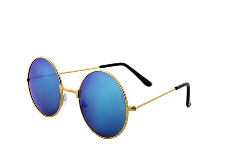 - Retro Mirror Round Circle Metal Sunglasses