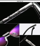 Men's Aviator Driving Polarized Sunglasses Al-Mg Metal Frame Ultra Light