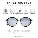 Vintage Round Polarized Sunglasses Small Circle Sun Glasses For Men/Women