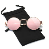 Round Metal Steampunk Vintage Circle Sunglasses DSR007