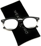 - Half Frame Retro Semi-Rimless Style Sunglasses Retro Mirror Lens Sunglasses