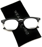 - Half Frame Retro Semi-Rimless Style Sunglasses Retro Mirror Lens Sunglasses