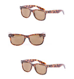 Mass Vision 3 Pair of Classic Full Reading Sunglasses (Not Bifocal) - Outdoor Reading Sunglasses NOT Bifocals - Soft Pouches Included