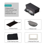 Wrap Around Polarized Sunglasses - Fit Over Prescription Rx Glasses/Myopic Glasses/Reading Glasses/Presbyopic Glasses