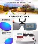 2-Pack Polarized Clip-on Flip Up Rimless One Piece Sunglasses,JP68