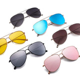 Classic Aviator Small Face Sunglasses For Women Men Metal Six Color Fashion 035
