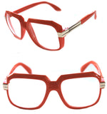 Men's Hip Hop 80's Gazelle Vintage Clear Lens Eye Glasses 607 Grandmaster Retro 80's