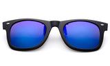 Newbee Fashion - Polarized Clip-On Flip Up Metal Clip Sunglasses Multi Purpose Flash Polarized Lenses (Glasses not included)